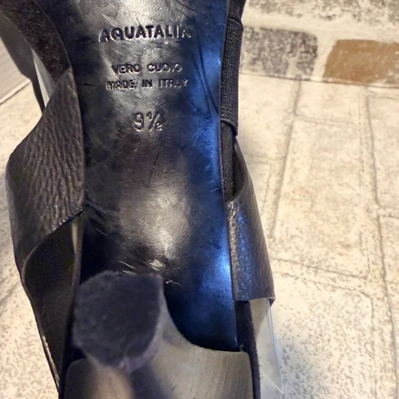 AQUATALIA BRENNAN OPEN TOE
SANDAL 9.5 black Strappy heels - Picture 6 of 9